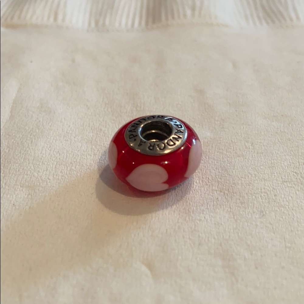 Red and Pink Glass PANDORA Bead